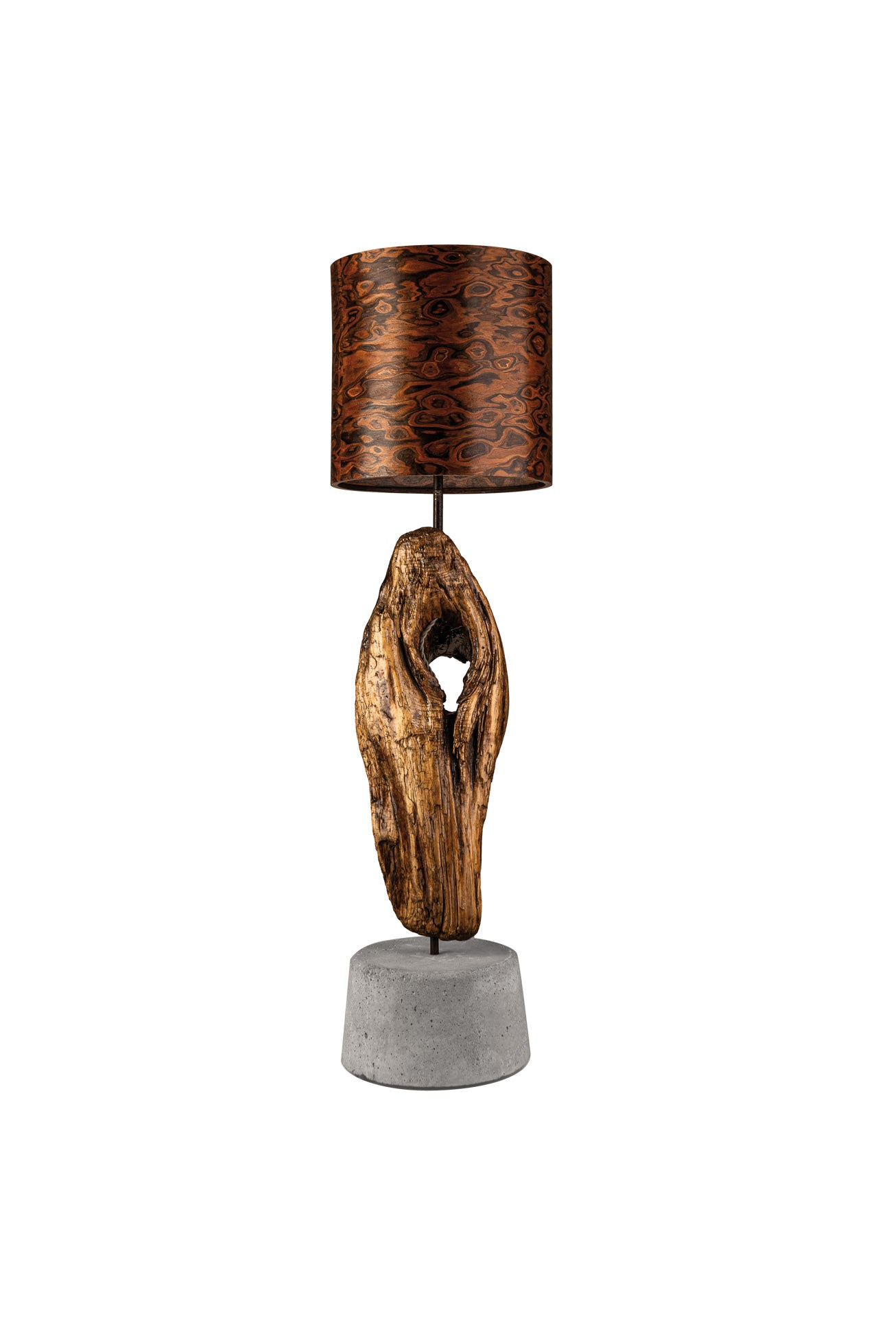 Treibholzlampe Lichtobjekt-10