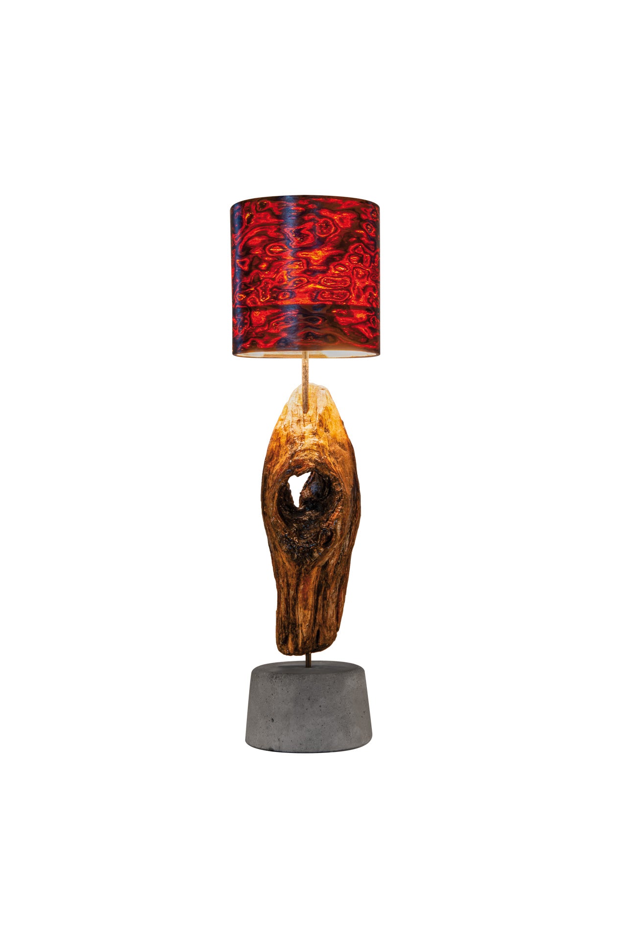 Treibholzlampe Lichtobjekt-10
