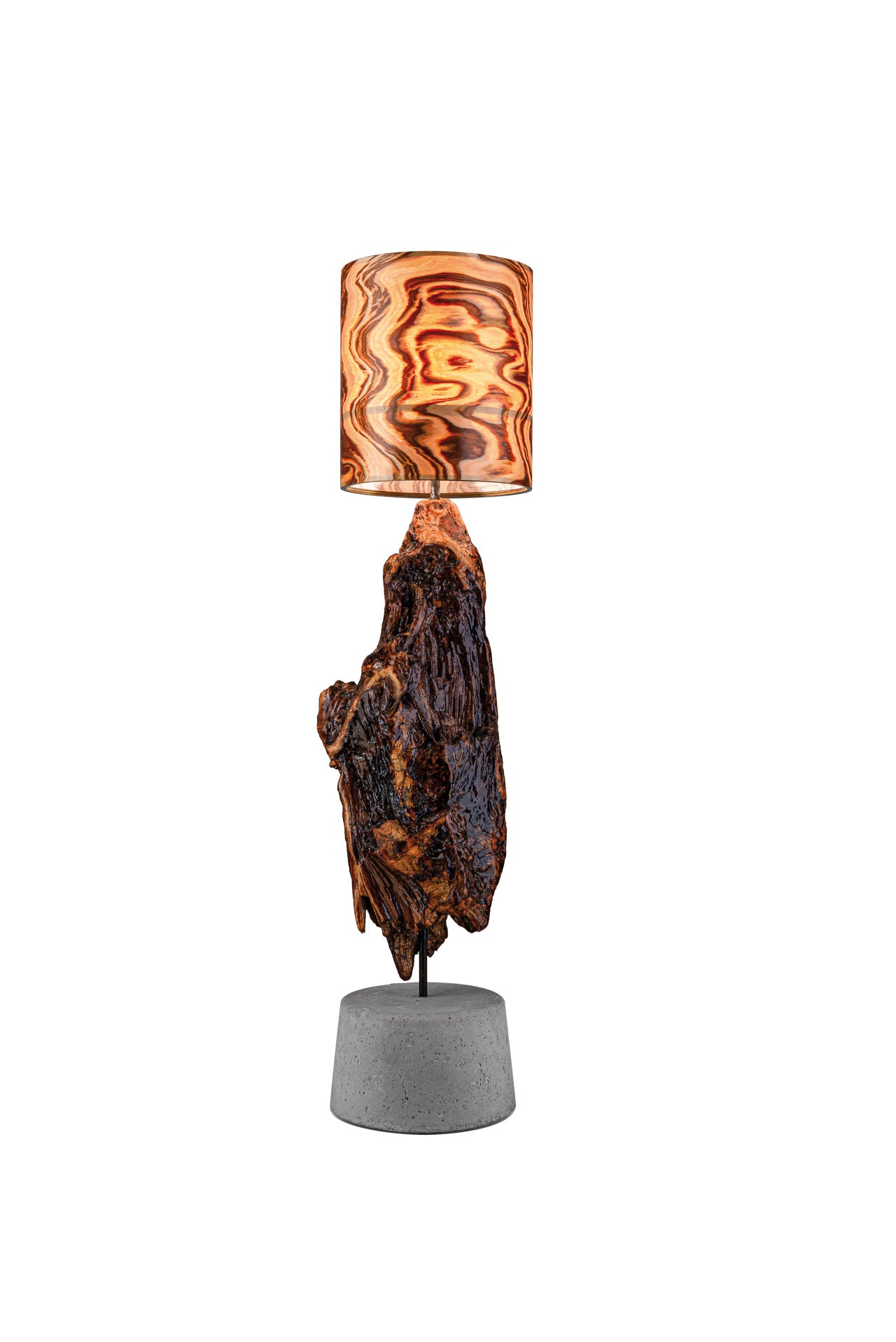 Treibholzlampe Lichtobjekt-11