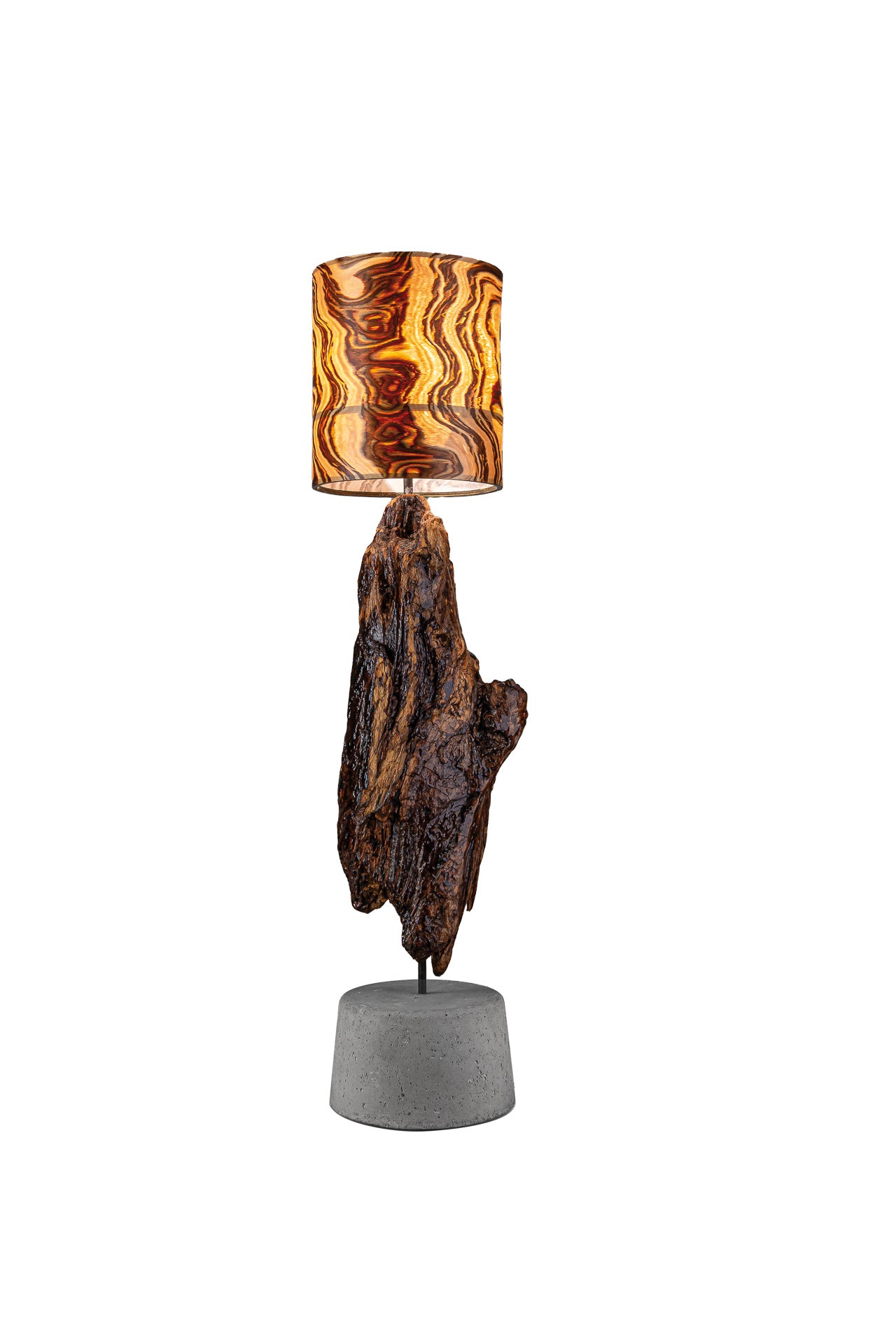 Treibholzlampe Lichtobjekt-11