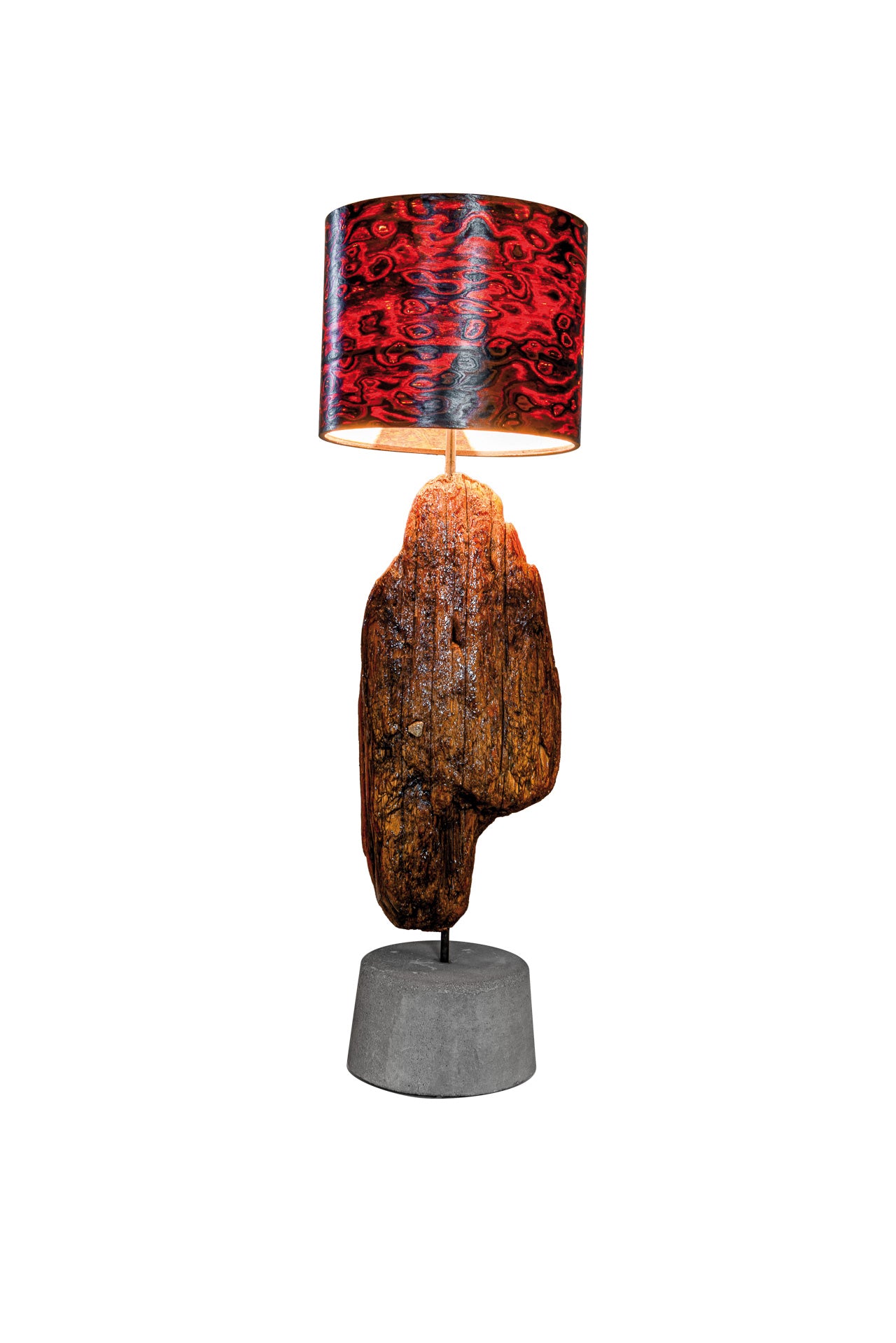 Treibholzlampe Lichtobjekt-12