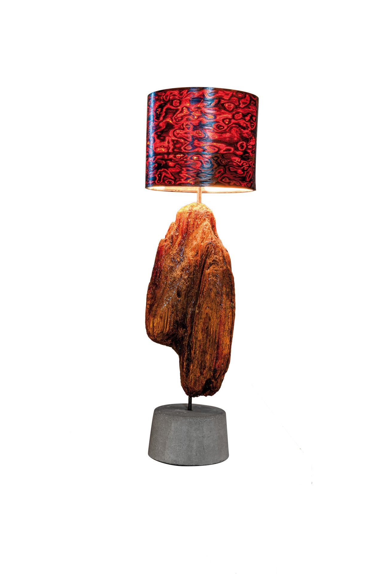 Treibholzlampe Lichtobjekt-12